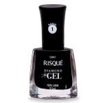 Esmalte Cremoso Risqué Diamond Gel Preto Caviar 9,5ml