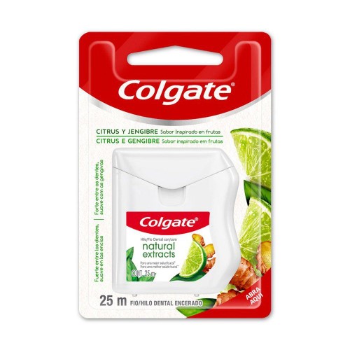 Fio Dental Colgate Natural Extracts Limão e Gengibre 25m 1 Unidade