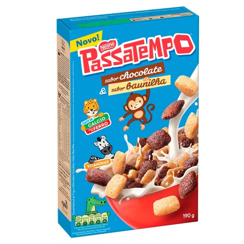 Cereal Matinal Nestlé Passatempo Chocolate e Baunilha 190g