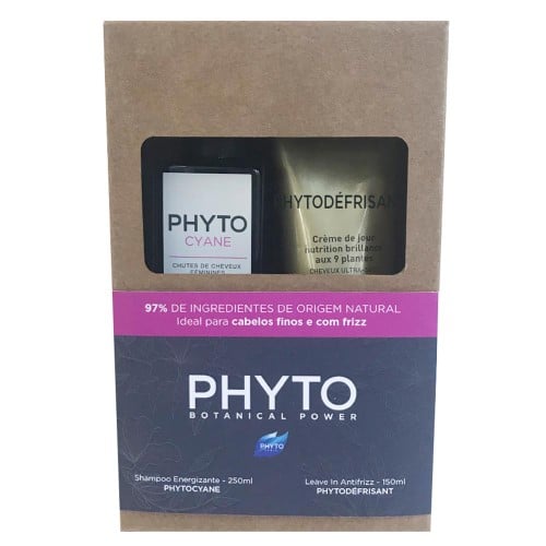 Phyto Botanical Power Kit para Cabelos Finos e com Frizz - Shampoo + Leave In