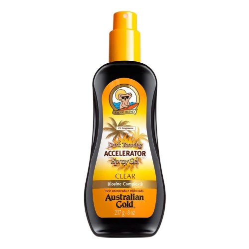 Bronzeador Australian Gold Accelerator Dark Tanning Clear Spray Gel 237g