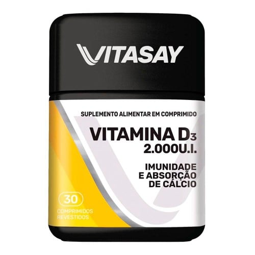 Suplemento Alimentar Vitasay Vitamina D 2.000U.I 30 Comprimidos Revestidos