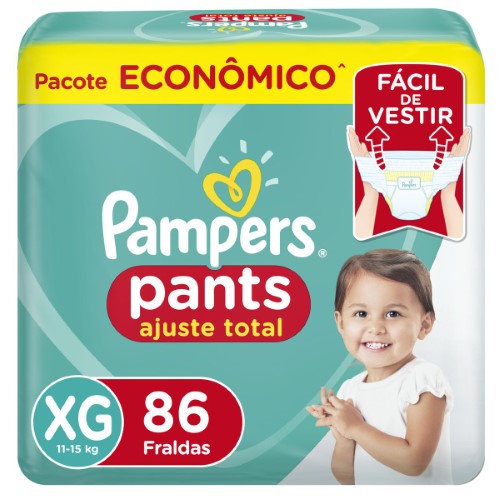 Fralda Pampers Pants Ajuste Total XG - 86 Unidades