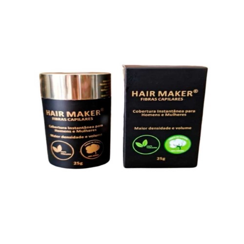 Fibras Capilares Hair Maker Castanho Claro com 25g