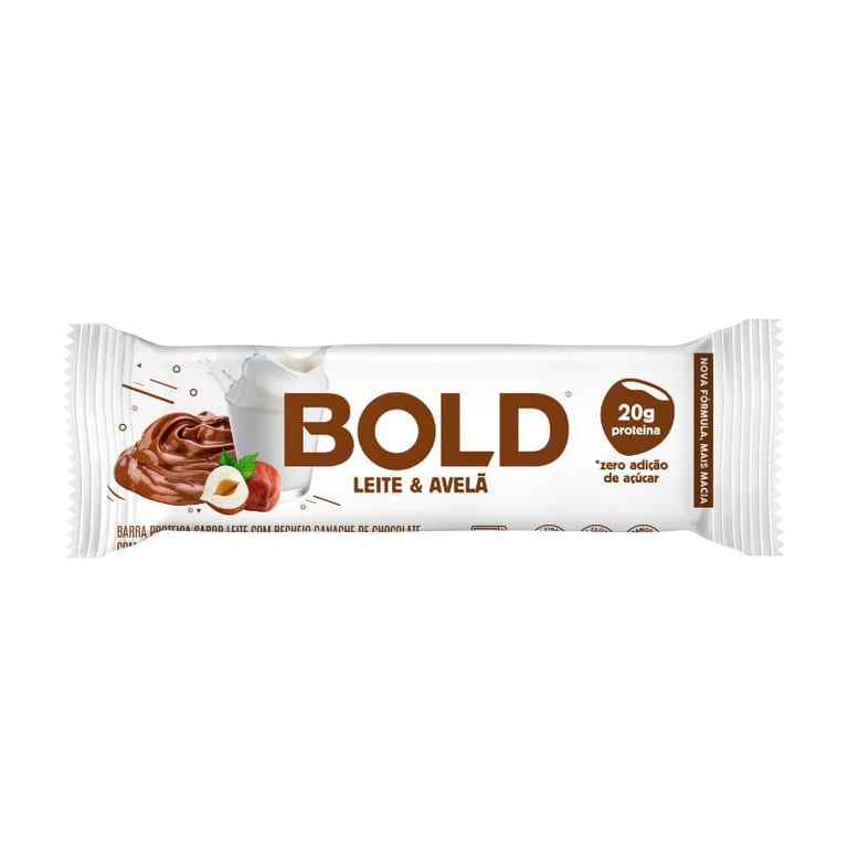 Barra de Proteína Bold Leite & Avelã 60g