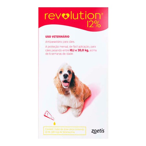 REVOLUTION 12% para Cães entre 10 e 20kg - 1,0ml