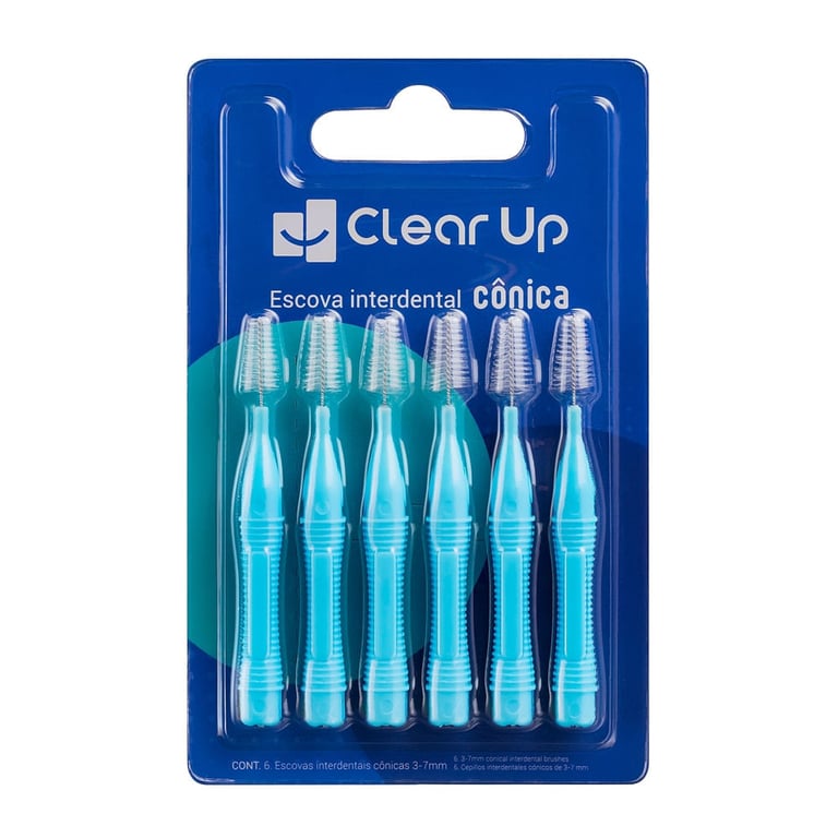 Escova Interdental Cônica 6 Unidades Clear Up Multi Saúde Hc599