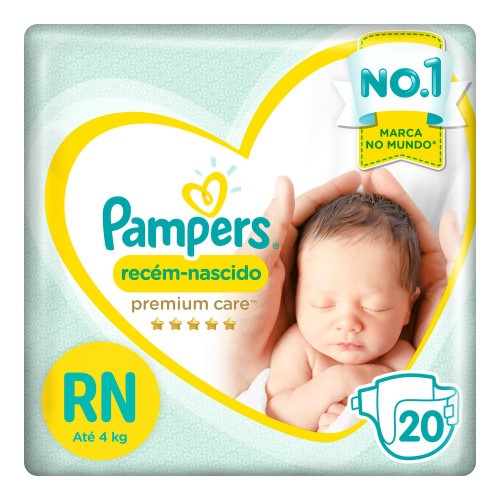 Fralda Pampers Recém Nascido Extra Suave 20Un