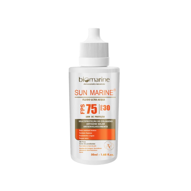 Protetor Solar Sun Marine Fluido Ultra Acqua FPS 75 50ml