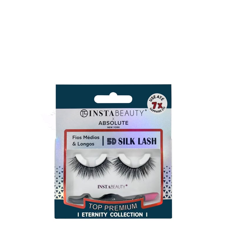 Instabeauty 5D Silk Lash Sapphire 210 Preto - Cílios Postiços