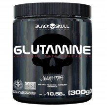 Glutamina Black Skull Caveira Preta Sem Sabor 300g