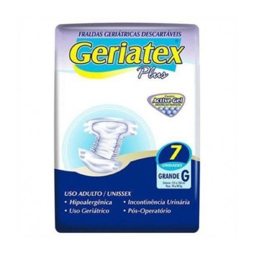 Fralda Geriátrica Geriatex Plus G 7Un - Geriatex