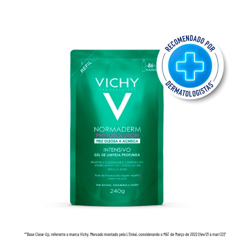 Gel de Limpeza Anti-Acne Vichy Normaderm PhytoSolution com Ácido Salicílico Refil 240g