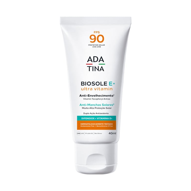 Protetor Solar Com Tripla Ação Anti-melasma Biosole E+ Ultra Vitamin Fps 90 Ada Tina 40ml