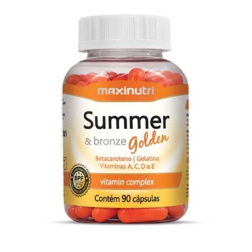 Suplemento Alimentar Summer e Bronze Golden Maxinutri - 90 Cápsulas