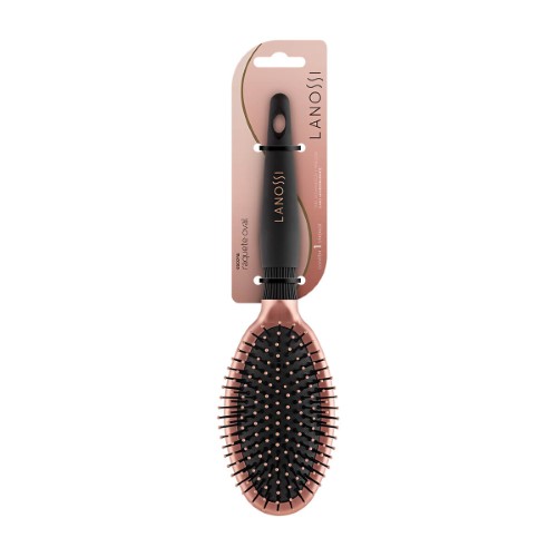 Escova de Cabelo Lanossi Raquete Oval Bronzer com 1 unidade