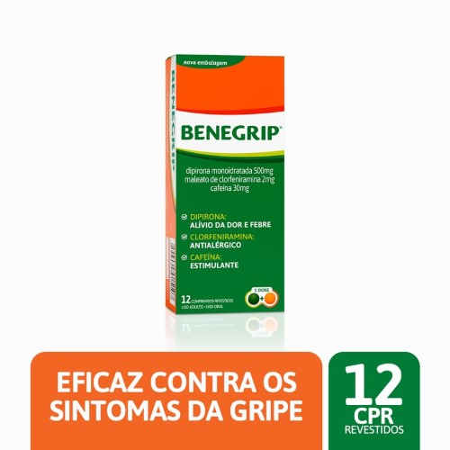 Benegrip 500mg com 12 comprimidos