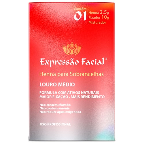 Henna Para Sobrancelha Louro Médio Expressão Facial