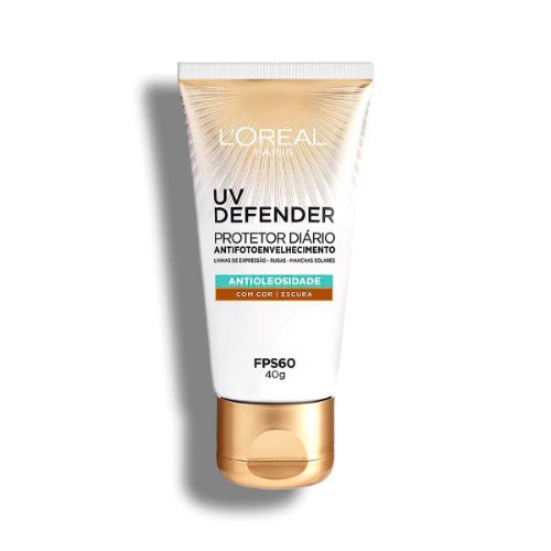 Protetor Solar Facial L`oréal UV Defender Antioleosidade Cor Escura FPS60 com 40g