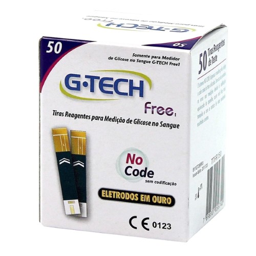 Tiras Reagentes G-tech Free 1 50 Unidades