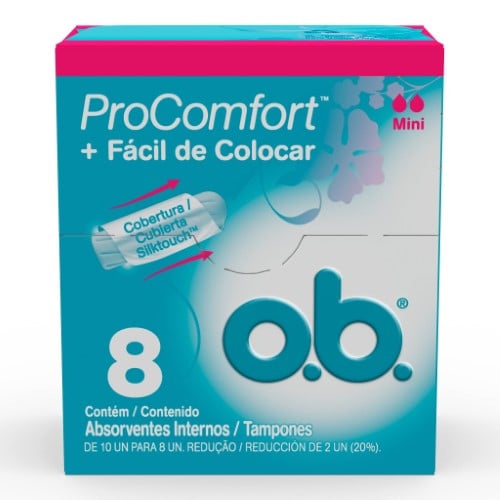 Absorvente Interno OB Sempre Livre ProComfort Mini 8 unidades