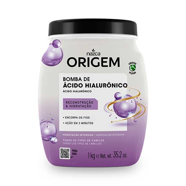 Creme para Cabelo Origem - 1kg - Bomba Ácido Hialurônico