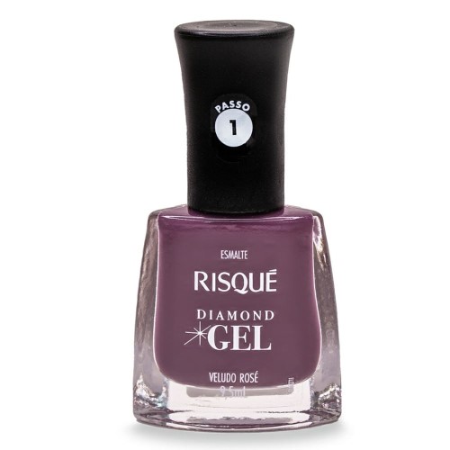 Esmalte Cremoso Risqué Diamond Gel Veludo Rosé 9,5ml