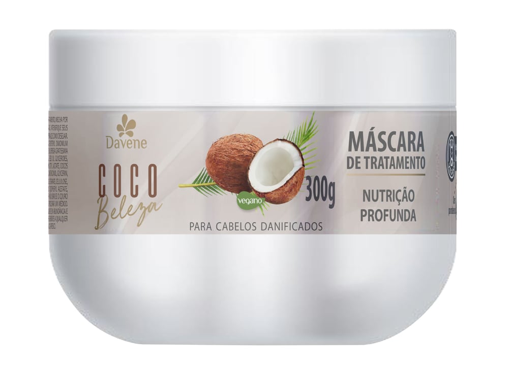 Máscara de Tratamento Coco Beleza 300g - Davene