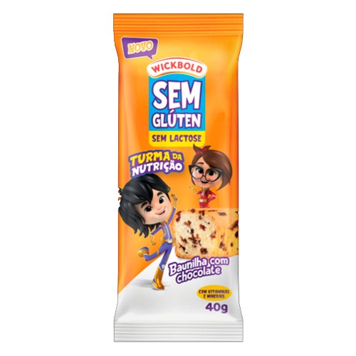 Bolo Wickbold Baunilha com Chocolate sem Glúten Zero Lactose 40g