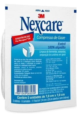 Compressa Gaze Nexcare Esteril 05Un - Nexcare