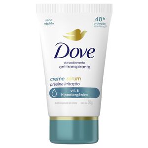 Desodorante Antitranspirante Dove Creme Sérum 48h Vitamina E Hipoalergênico 50g