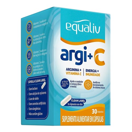 Suplemento Alimentar Equaliv Vitamina C e Arginina+ 30 Cápsulas