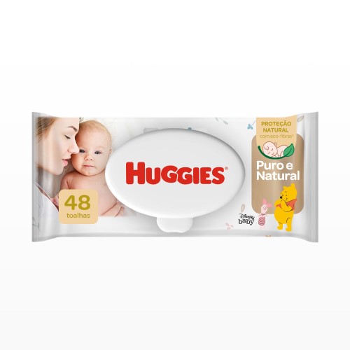 Lenços Umedecidos Huggies Puro e Natural 48 unidades