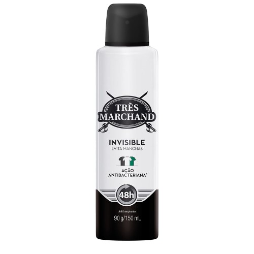 Desodorante Très Marchand Invisible Aerosol Antitranspirante 150ml