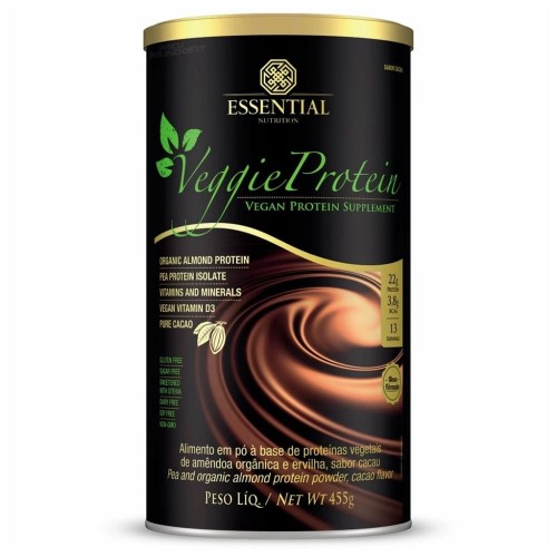 Veggie Vanilla Protetorein Essential Cacau 455G