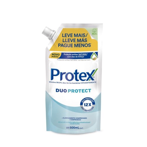 Sabonete Liquido Antibacteriano Protex Duo Protect Refil 500ml