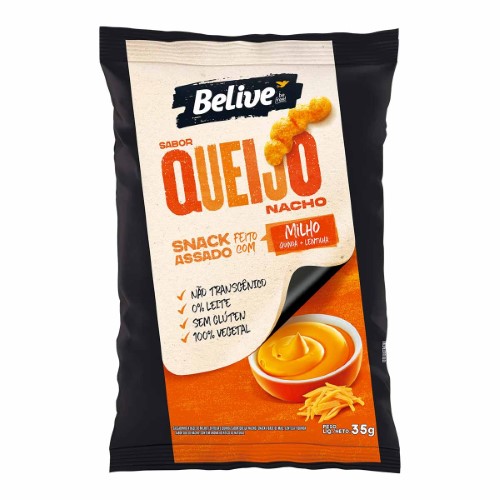 Snack de Milho Belive Queijo Nacho 35g