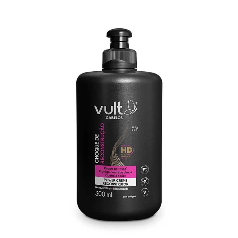 Creme Vult Hair Power Creme Choque De Reconstrução 300ml