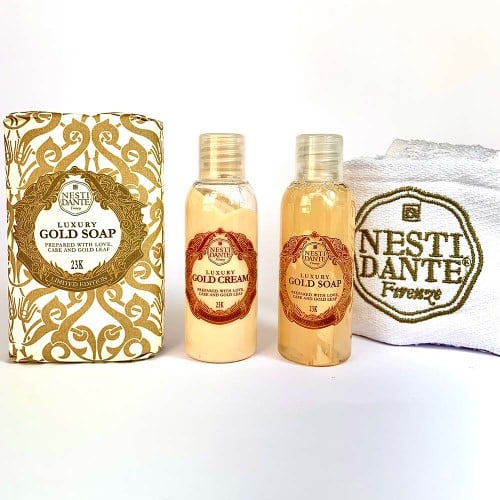 Nesti Dante Luxury Gold Kit – Sabonete + Sabonete Líquido + Hidratante