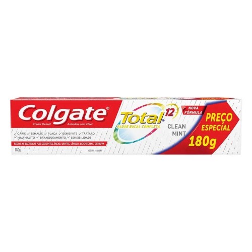 Creme Dental Colgate Total 12 Clean Mint 180g Preço Especial