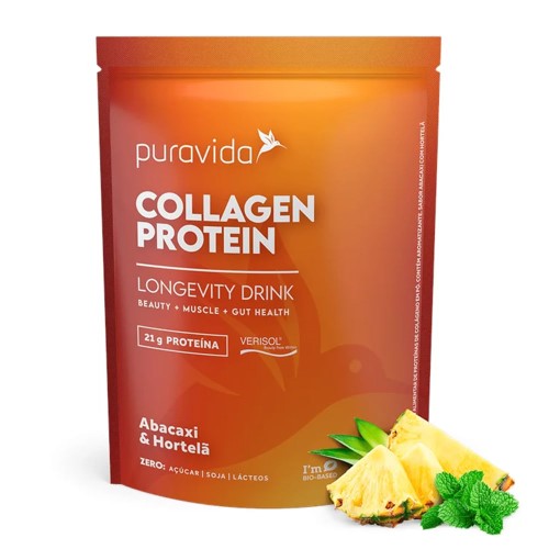 Collagen Protein Abacaxi e Hortelã Puravida 450g