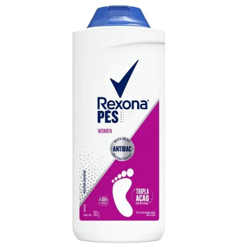 Talco Desodorante Rexona Para os Pés Woman Antibac 100g