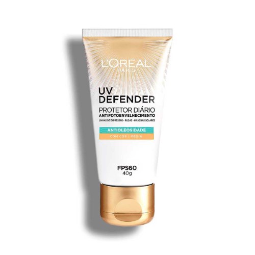 Protetor Solar Facial Loréal Paris Uv Defender Antioleosidade Média Fps 60 40g