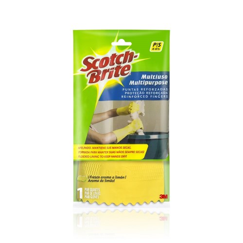 Luva 3M Scotch Brite Multiuso Amarela P