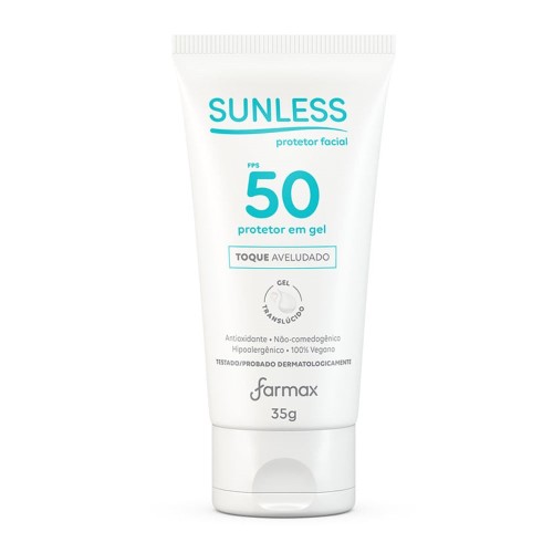 Protetor Facial Sunless Translucido Toque Aveludado Fps50 35g