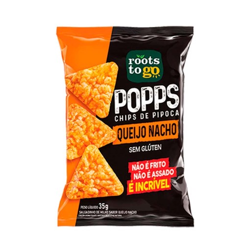 Chips Roots To Go Popps Queijo Nacho 35G