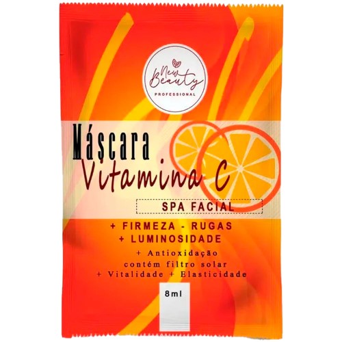 Máscara Facial New Beauty Vitamina C 8ml