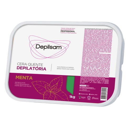 Cera Depilatória Depilsam Menta 1kg