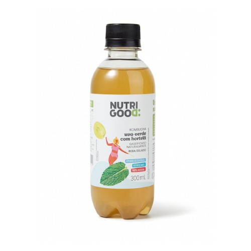 Kombucha Nutrigood sabor Uva Verde e Hortelã com 300ml