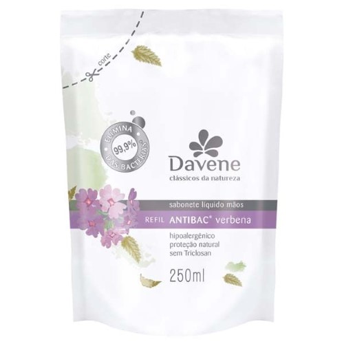 Davene Antibacteriano Verbena Sabonete Líquido Refil 250Ml@